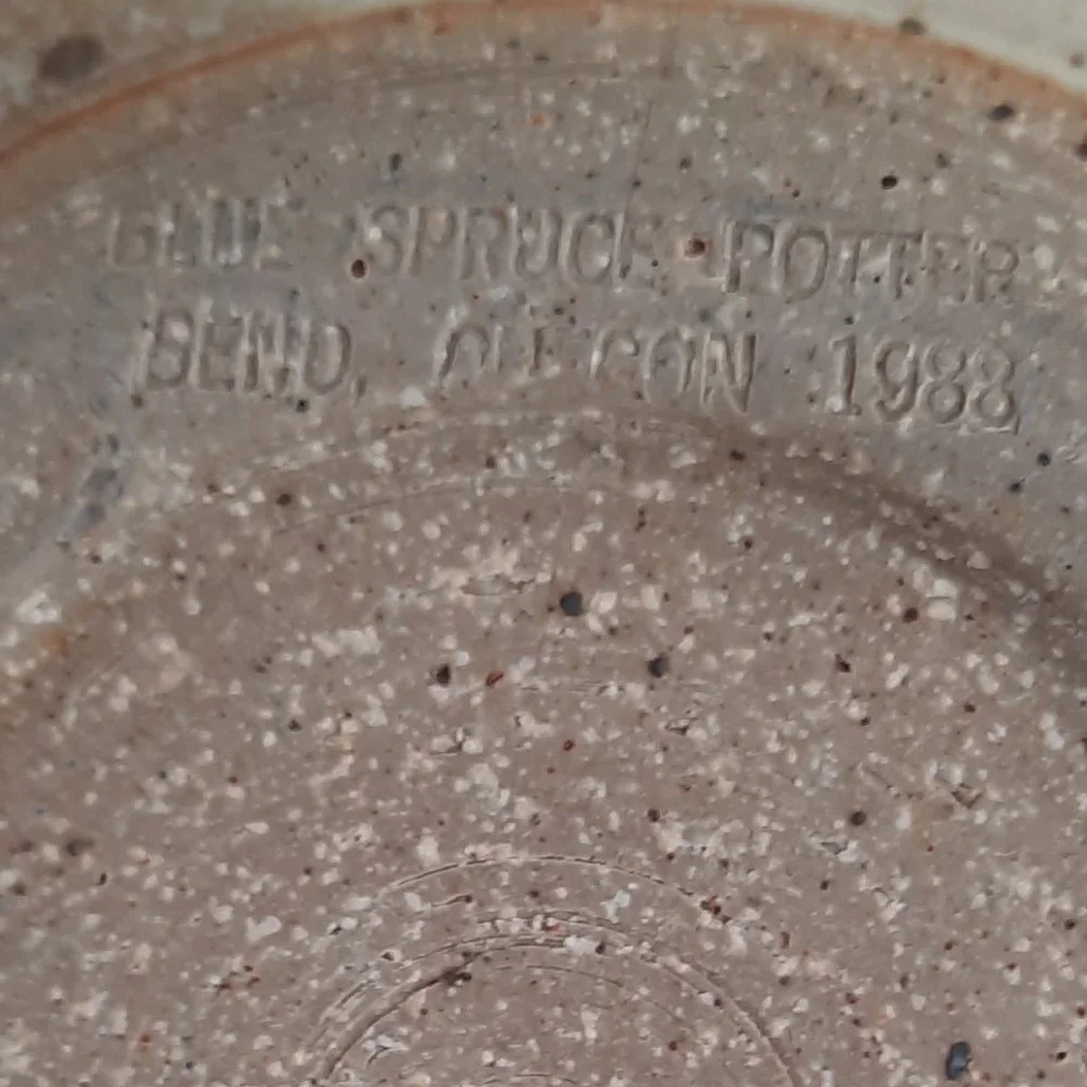 SOLD RARE Vintage Set of Seven Blue Spruce Pottery Bowls 1988 Oregon - 6.5" - Picture 5 of 7